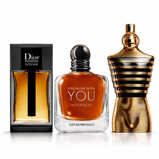 DIOR HOMME INTENSE 5ML+STRONGER WITH YOU INTENSLY 5ML+LE MALE ELIXIR 5ML