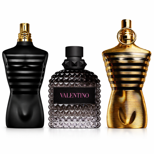 LE MALE LE PARFUM 5ML+VALENTINO CORAL FANTASY 5ML+LE MALE ELIXIR 5ML